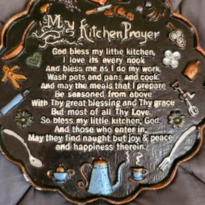 My kitchen prayer wall art